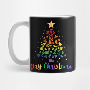 Gay / Happy Christmas Tree T-Shirt Mug